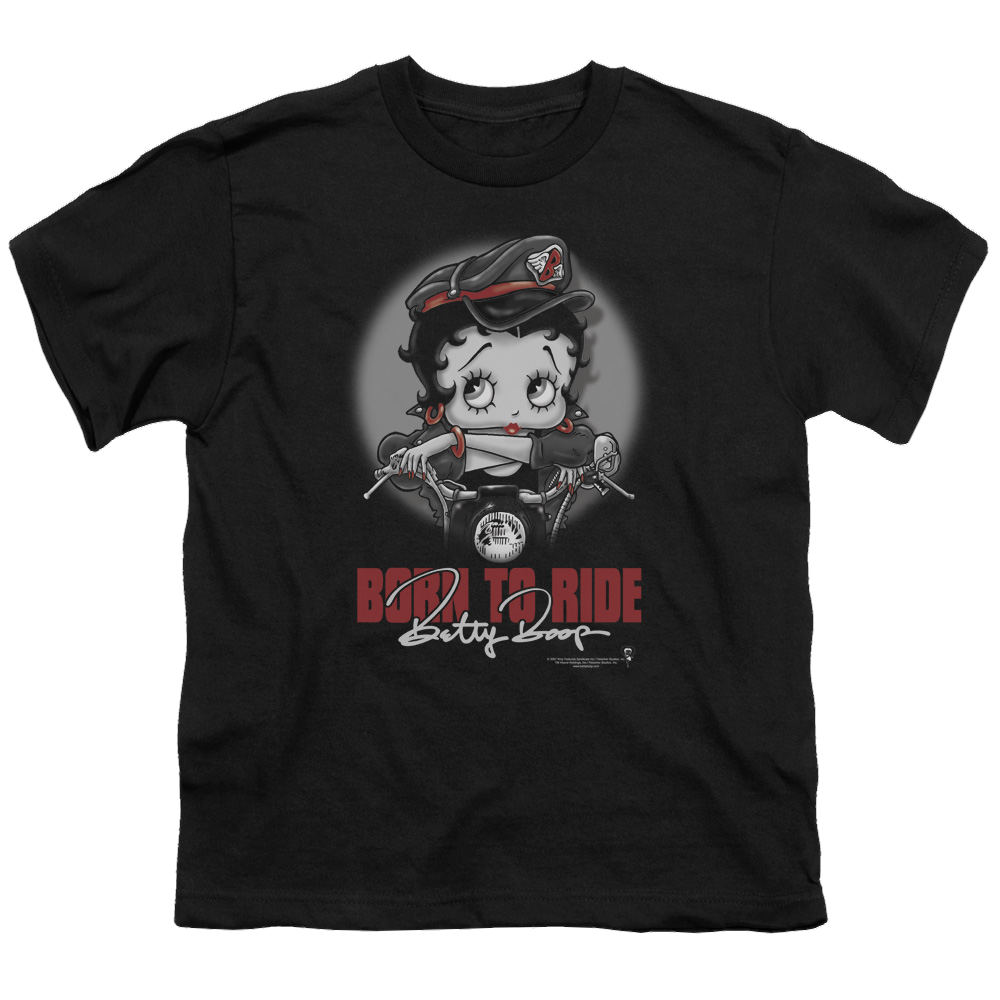 Betty Boop Born To Ride - Youth T-Shirt Hoodie, Sweatshirt | ZylaModa.com