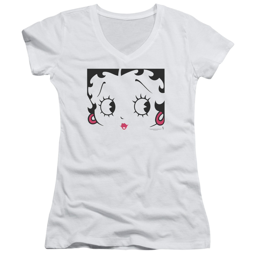 Betty Boop Close Up - Juniors V-Neck T-Shirt Hoodie, Sweatshirt | ZylaModa.com