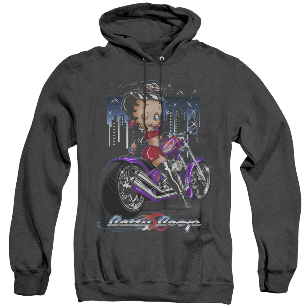 Betty Boop City Chopper - Heather Pullover Hoodie T-Shirts, Sweatshirt | ZylaModa.com