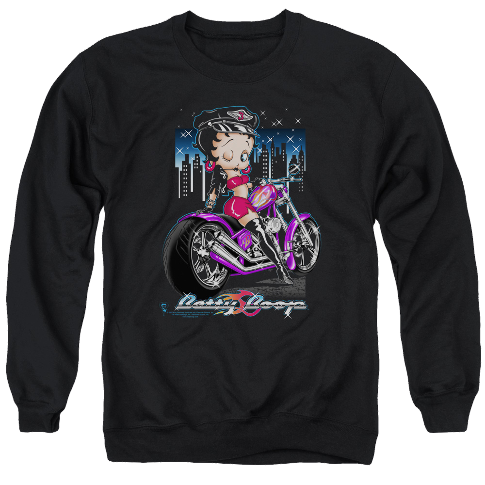 Betty Boop City Chopper - Men's Crewneck Sweatshirt T-Shirts, Hoodie | ZylaModa.com