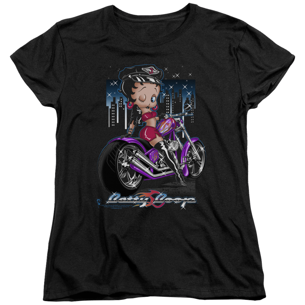 Betty Boop City Chopper - Women's T-Shirt Hoodie, Sweatshirt | ZylaModa.com