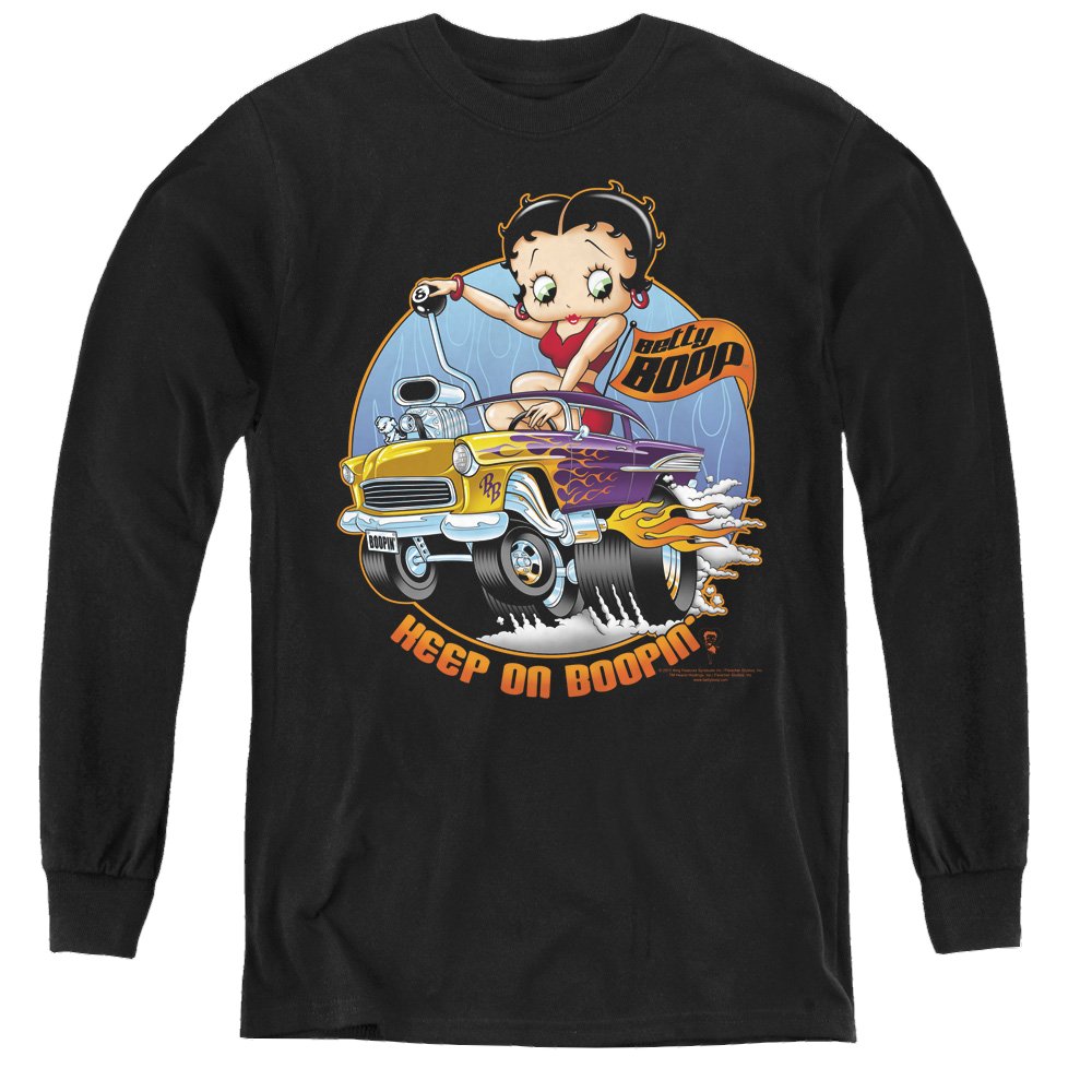 Betty Boop Keep On Boopin - Youth Long Sleeve T-Shirt Hoodie, Sweatshirt | ZylaModa.com