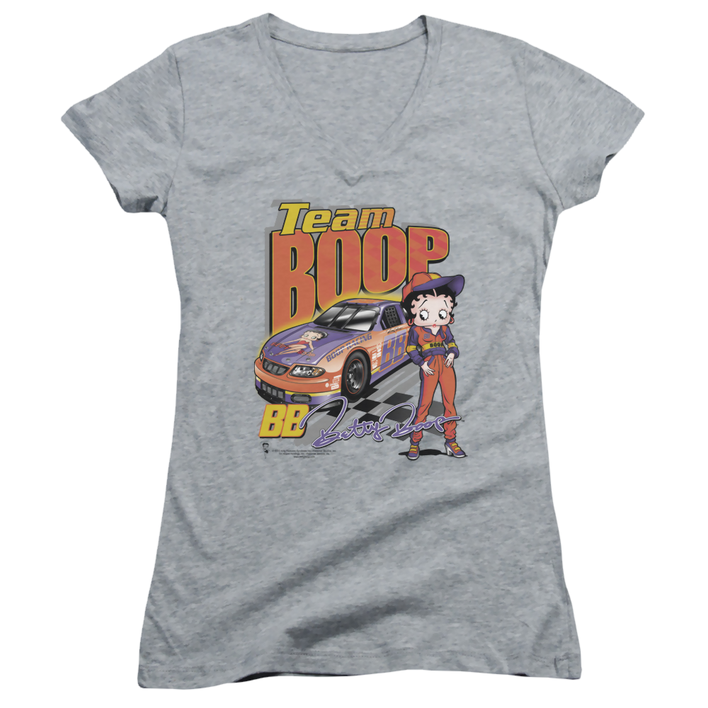 Betty Boop Team Boop - Juniors V-Neck T-Shirt Hoodie, Sweatshirt | ZylaModa.com