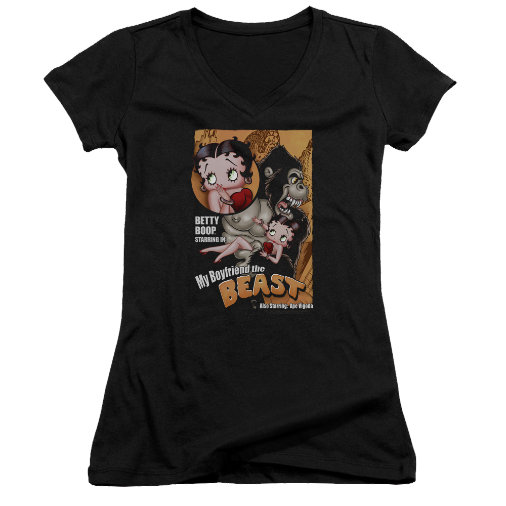 Betty Boop Boyfriend The Beast - Juniors V-Neck T-Shirt Hoodie, Sweatshirt | ZylaModa.com