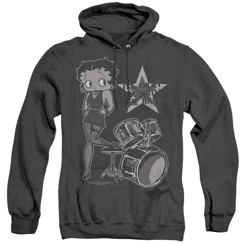 Betty Boop With The Band - Heather Pullover Hoodie T-Shirts, Sweatshirt | ZylaModa.com