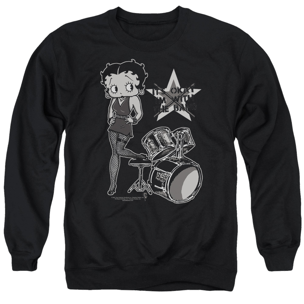 Betty Boop With The Band - Men's Crewneck Sweatshirt T-Shirts, Hoodie | ZylaModa.com