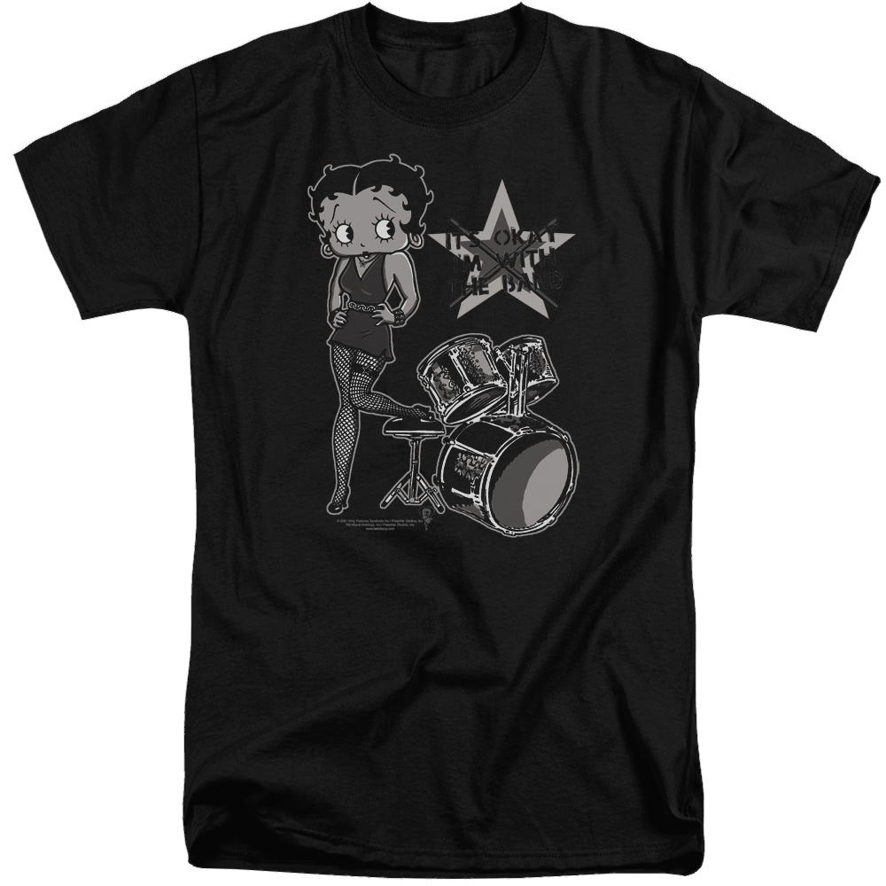 Betty Boop With The Band - Men's Tall Fit T-Shirt Hoodie, Sweatshirt | ZylaModa.com