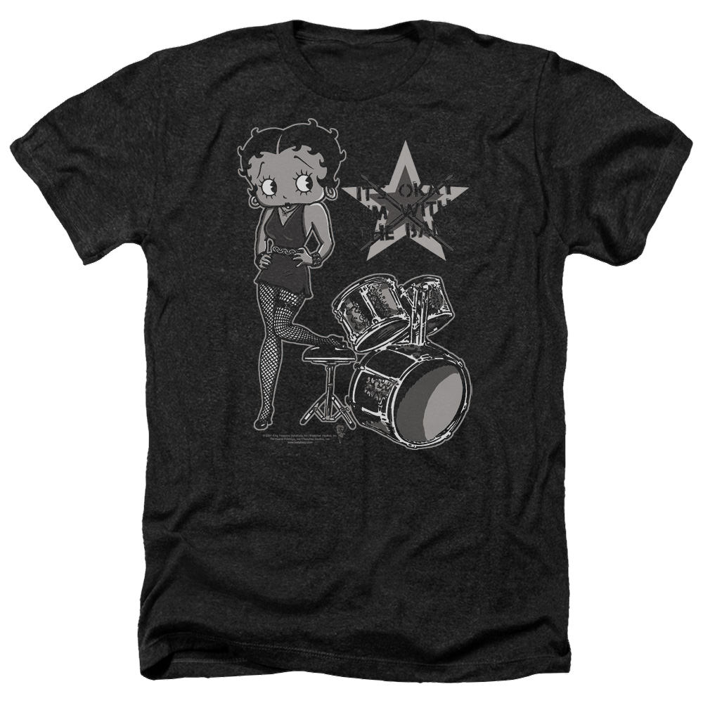 Betty Boop With The Band - Men's Heather T-Shirt Hoodie, Sweatshirt | ZylaModa.com