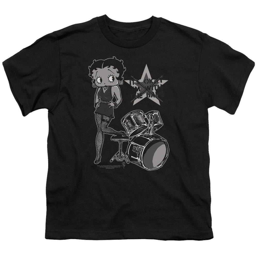 Betty Boop With The Band - Youth T-Shirt Hoodie, Sweatshirt | ZylaModa.com