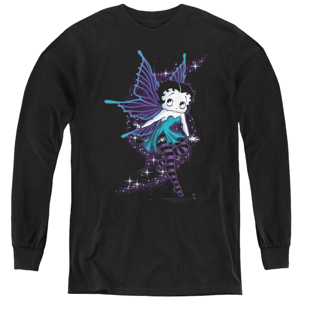 Betty Boop Sparkle Fairy - Youth Long Sleeve T-Shirt Hoodie, Sweatshirt | ZylaModa.com