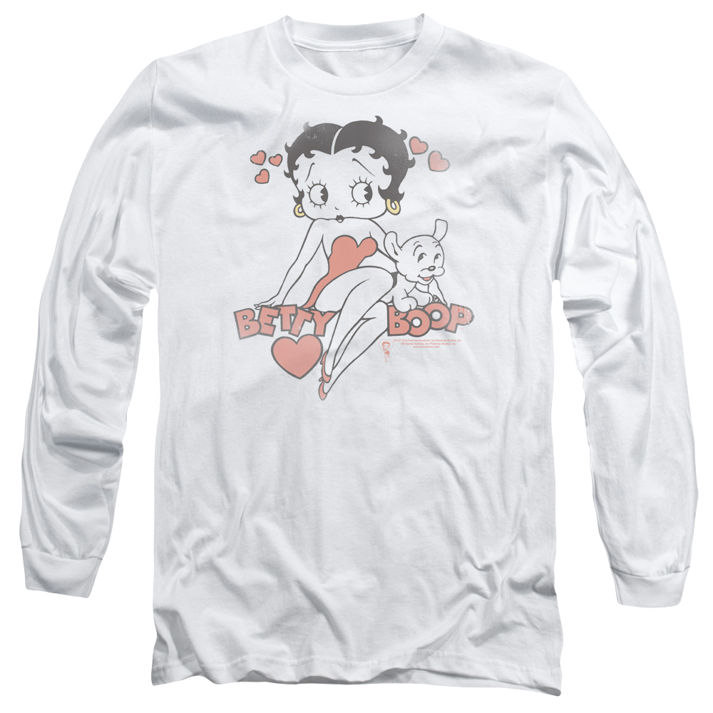 Betty Boop Classic With Pup - Men's Long Sleeve T-Shirt Hoodie, Sweatshirt | ZylaModa.com