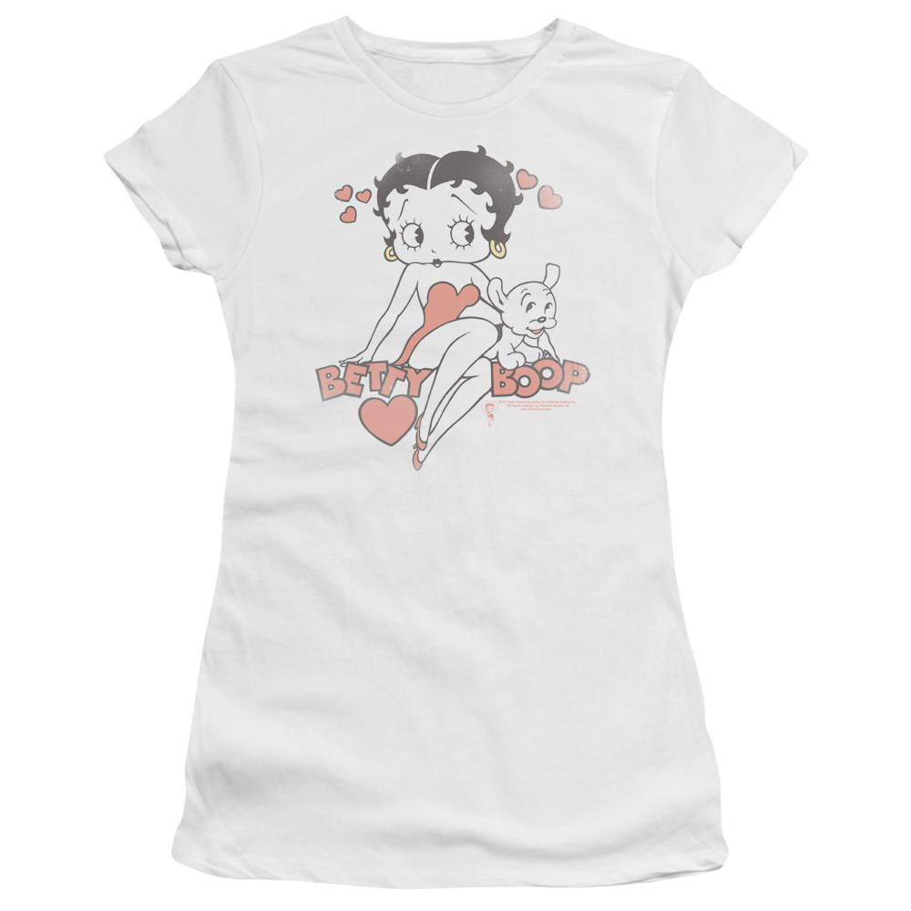 Betty Boop Classic With Pup - Juniors T-Shirt Hoodie, Sweatshirt | ZylaModa.com