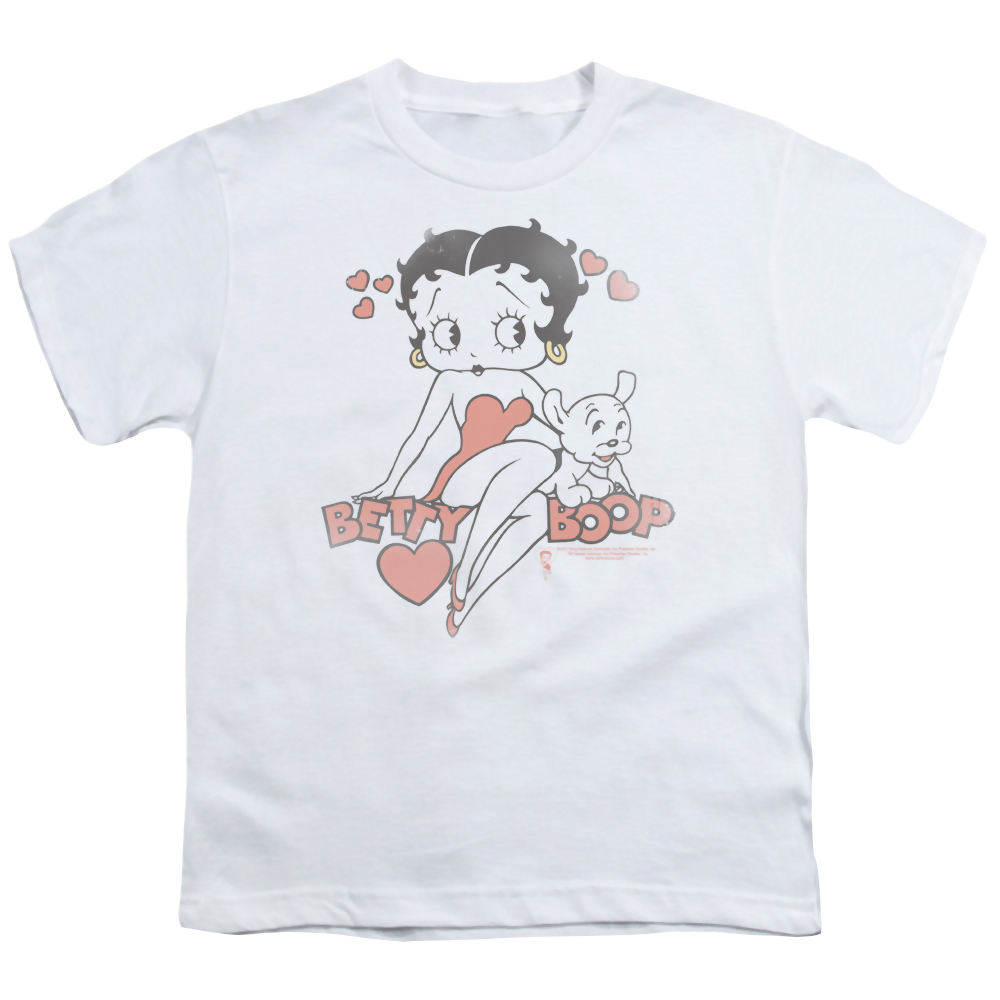Betty Boop Classic With Pup - Youth T-Shirt Hoodie, Sweatshirt | ZylaModa.com