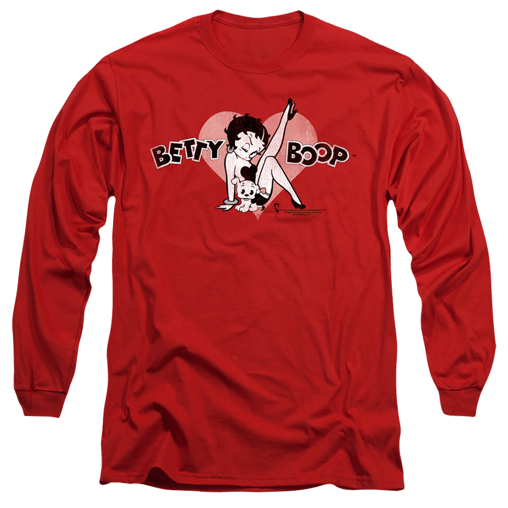 Betty Boop Vintage Cutie Pup - Men's Long Sleeve T-Shirt Hoodie, Sweatshirt | ZylaModa.com