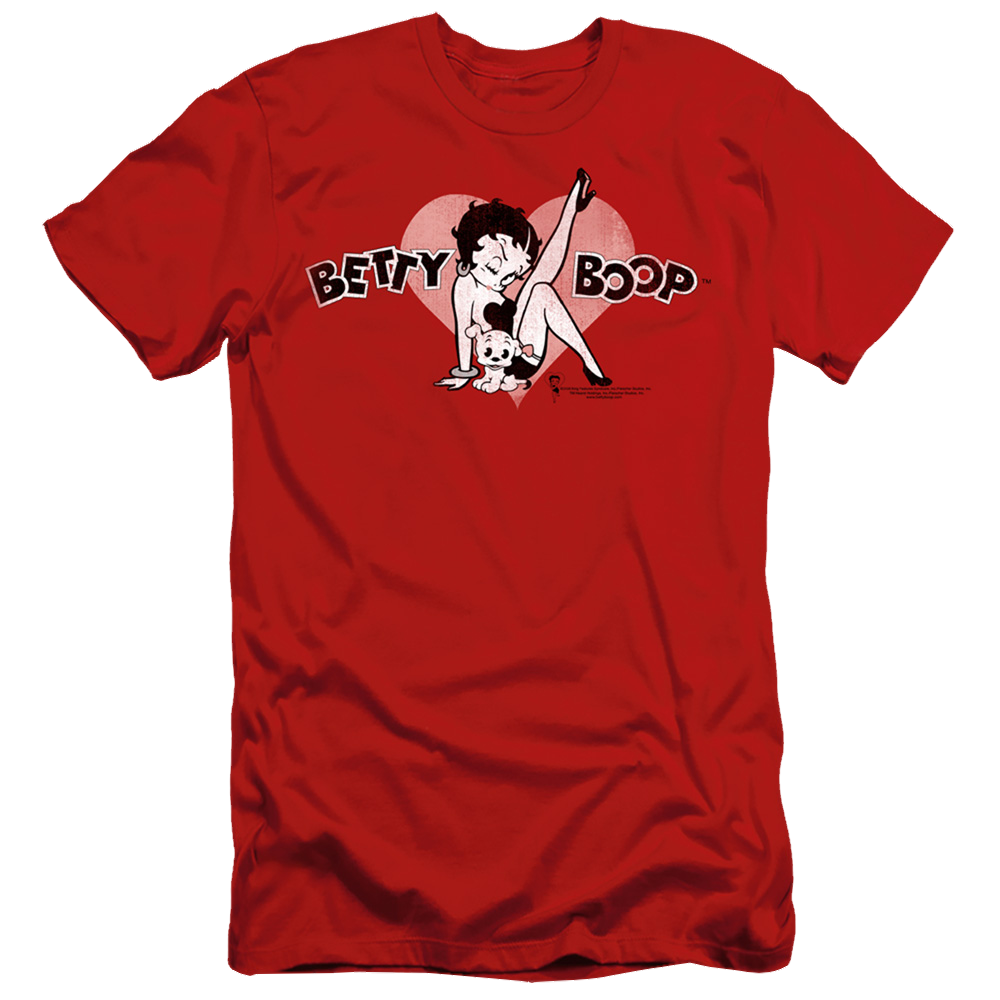 Betty Boop Vintage Cutie Pup - Men's Slim Fit T-Shirt Hoodie, Sweatshirt | ZylaModa.com