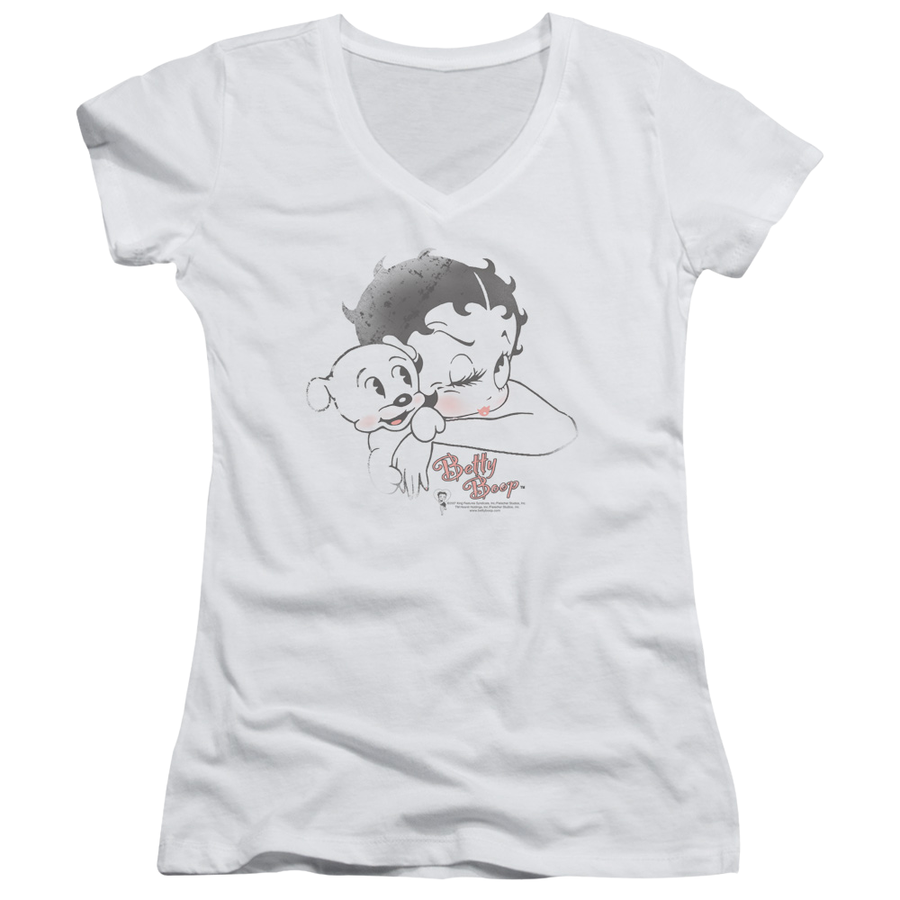 Betty Boop Vintage Wink - Juniors V-Neck T-Shirt Hoodie, Sweatshirt | ZylaModa.com