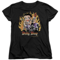 Betty Boop Biker Flames Boop - Women's T-Shirt Hoodie, Sweatshirt | ZylaModa.com