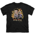 Betty Boop Biker Flames Boop - Youth T-Shirt Hoodie, Sweatshirt | ZylaModa.com