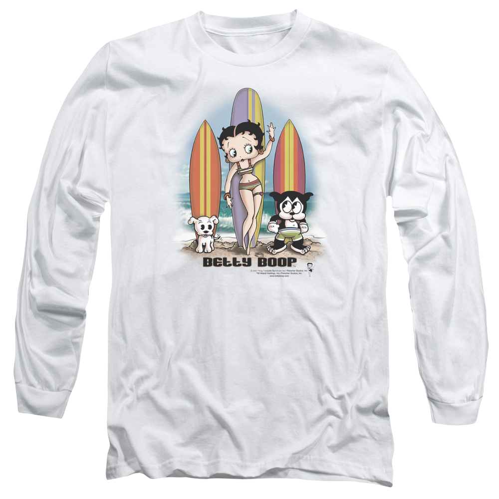 Betty Boop Surfers - Men's Long Sleeve T-Shirt Hoodie, Sweatshirt | ZylaModa.com