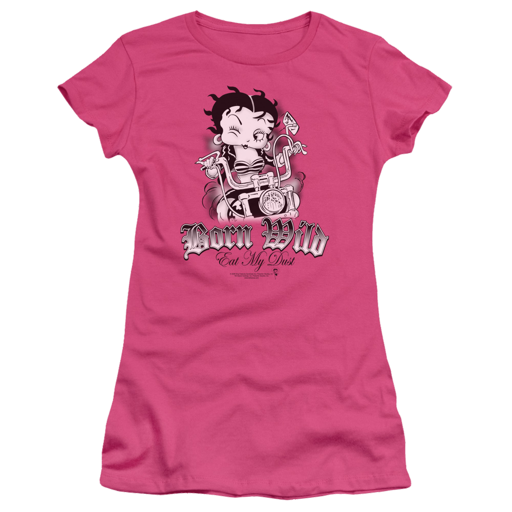 Betty Boop Born Wild - Juniors T-Shirt Hoodie, Sweatshirt | ZylaModa.com