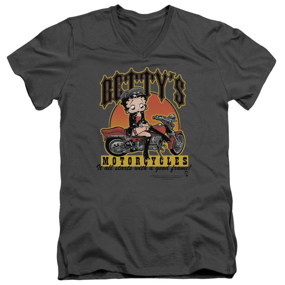 Betty Boop Bettys Motorcycles - Men's V-Neck T-Shirt Hoodie, Sweatshirt | ZylaModa.com