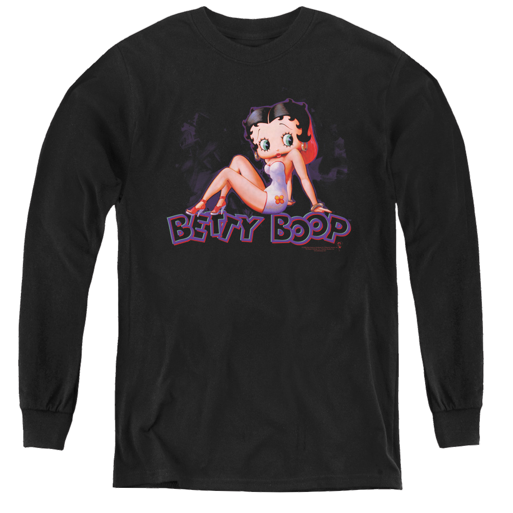 Betty Boop Glowing - Youth Long Sleeve T-Shirt Hoodie, Sweatshirt | ZylaModa.com