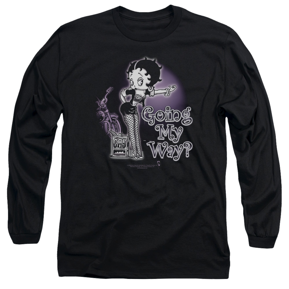 Betty Boop My Way - Men's Long Sleeve T-Shirt Hoodie, Sweatshirt | ZylaModa.com