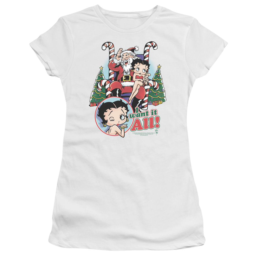 Betty Boop I Want It All - Juniors T-Shirt Hoodie, Sweatshirt | ZylaModa.com