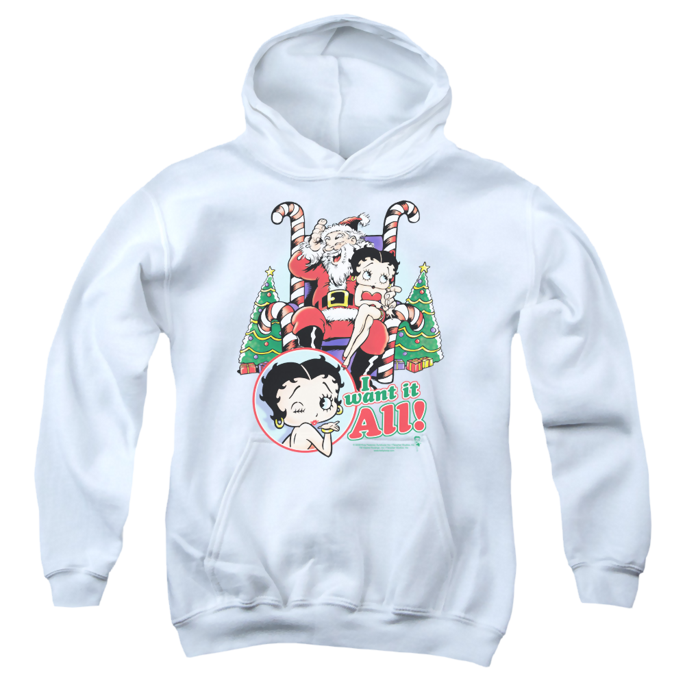 Betty Boop I Want It All - Youth Hoodie T-Shirts, Sweatshirt | ZylaModa.com