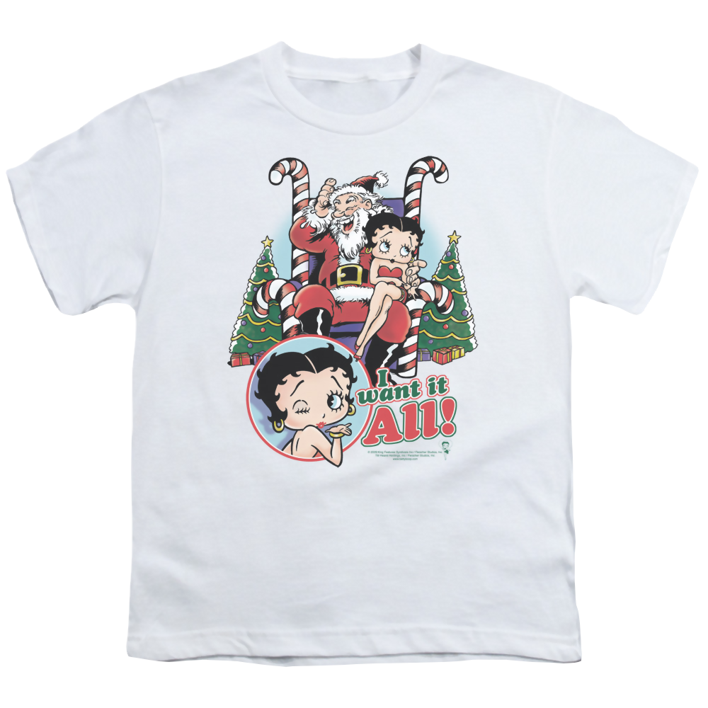 Betty Boop I Want It All - Youth T-Shirt Hoodie, Sweatshirt | ZylaModa.com