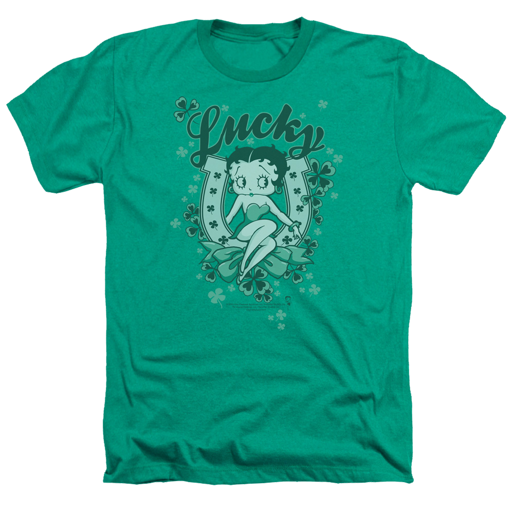 Betty Boop Lucky Boop - Men's Heather T-Shirt Hoodie, Sweatshirt | ZylaModa.com