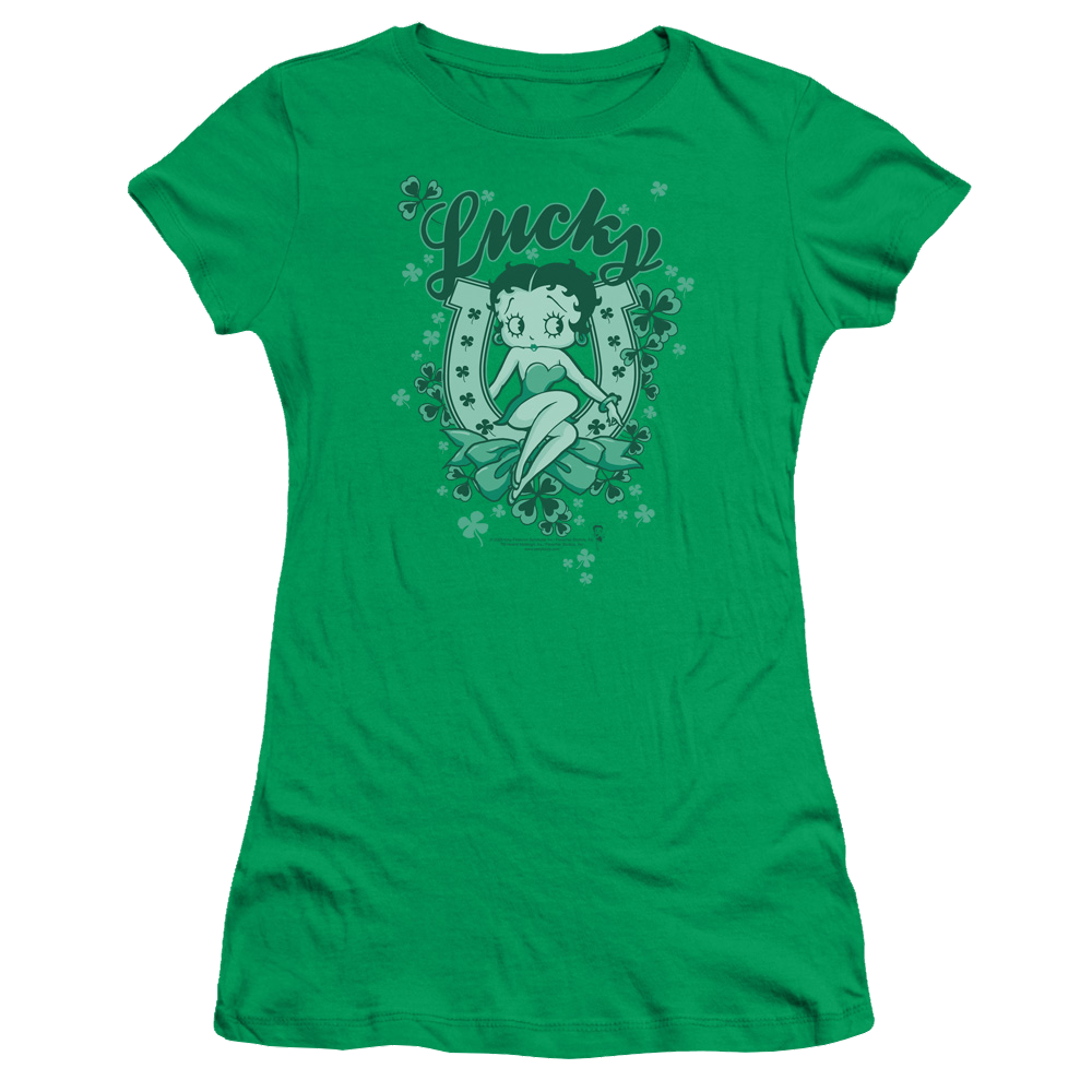 Betty Boop Lucky Boop - Juniors T-Shirt Hoodie, Sweatshirt | ZylaModa.com