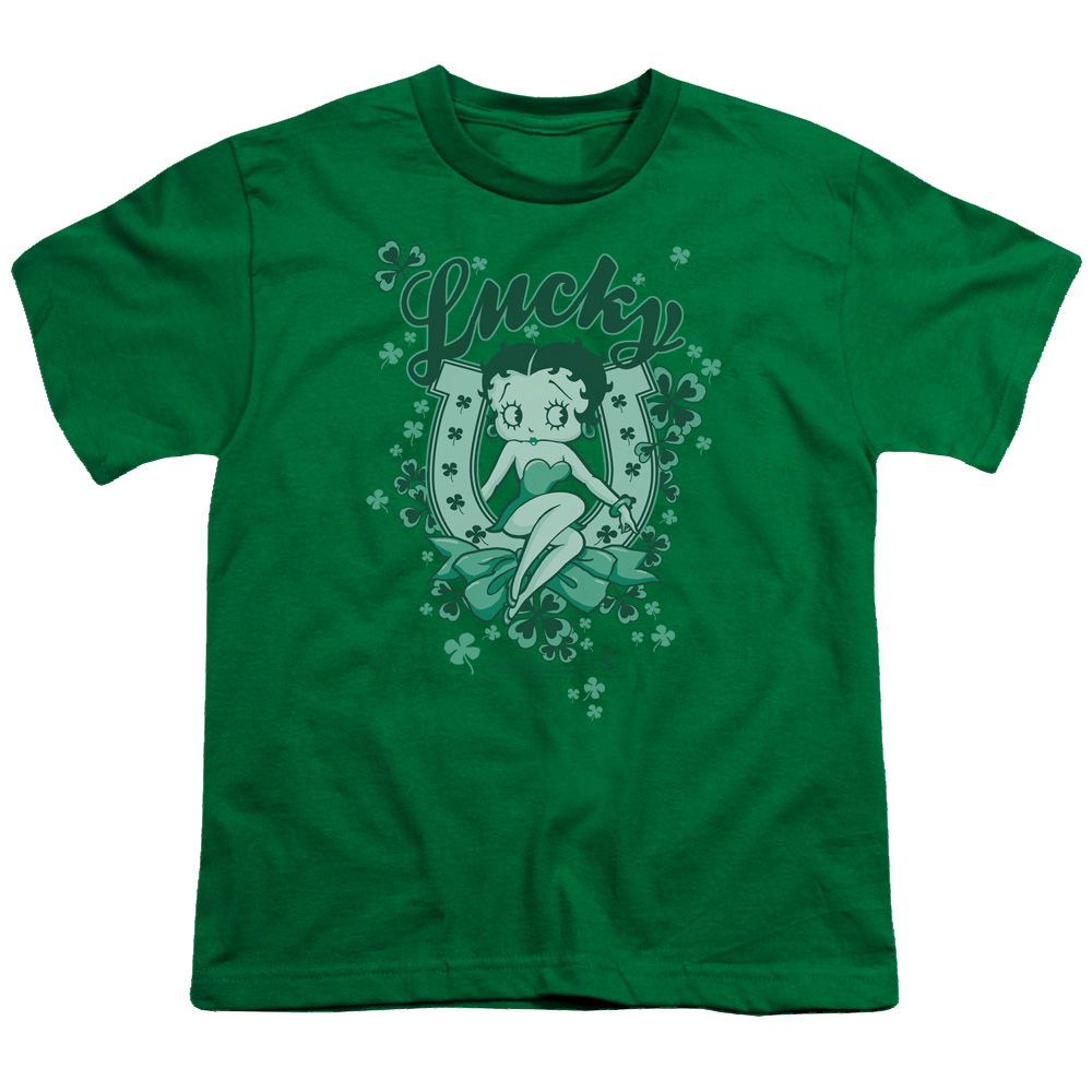 Betty Boop Lucky Boop - Youth T-Shirt Hoodie, Sweatshirt | ZylaModa.com