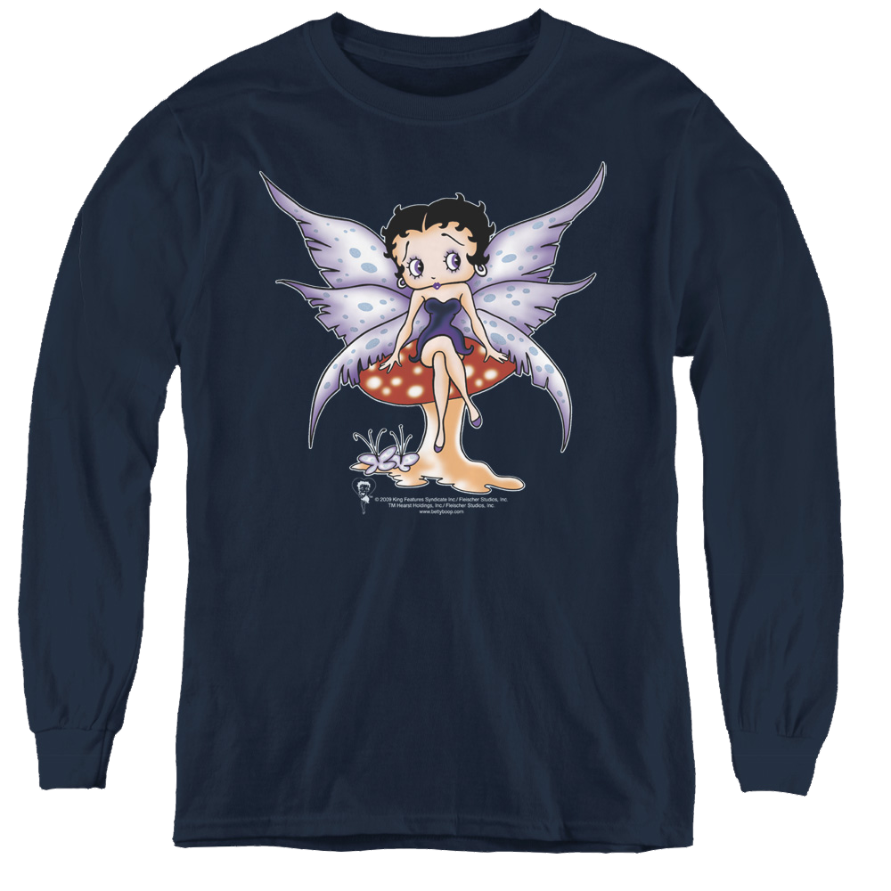 Betty Boop Mushroom Fairy - Youth Long Sleeve T-Shirt Hoodie, Sweatshirt | ZylaModa.com