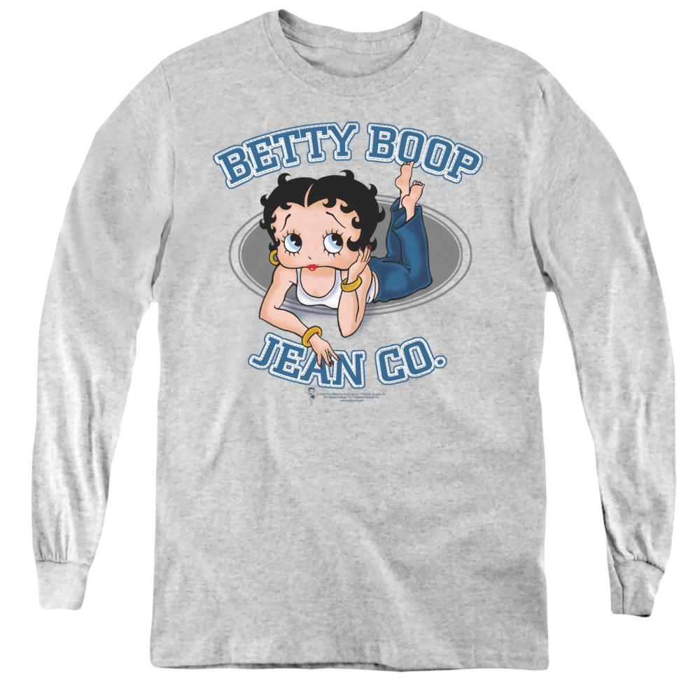 Betty Boop Jean Co - Youth Long Sleeve T-Shirt Hoodie, Sweatshirt | ZylaModa.com