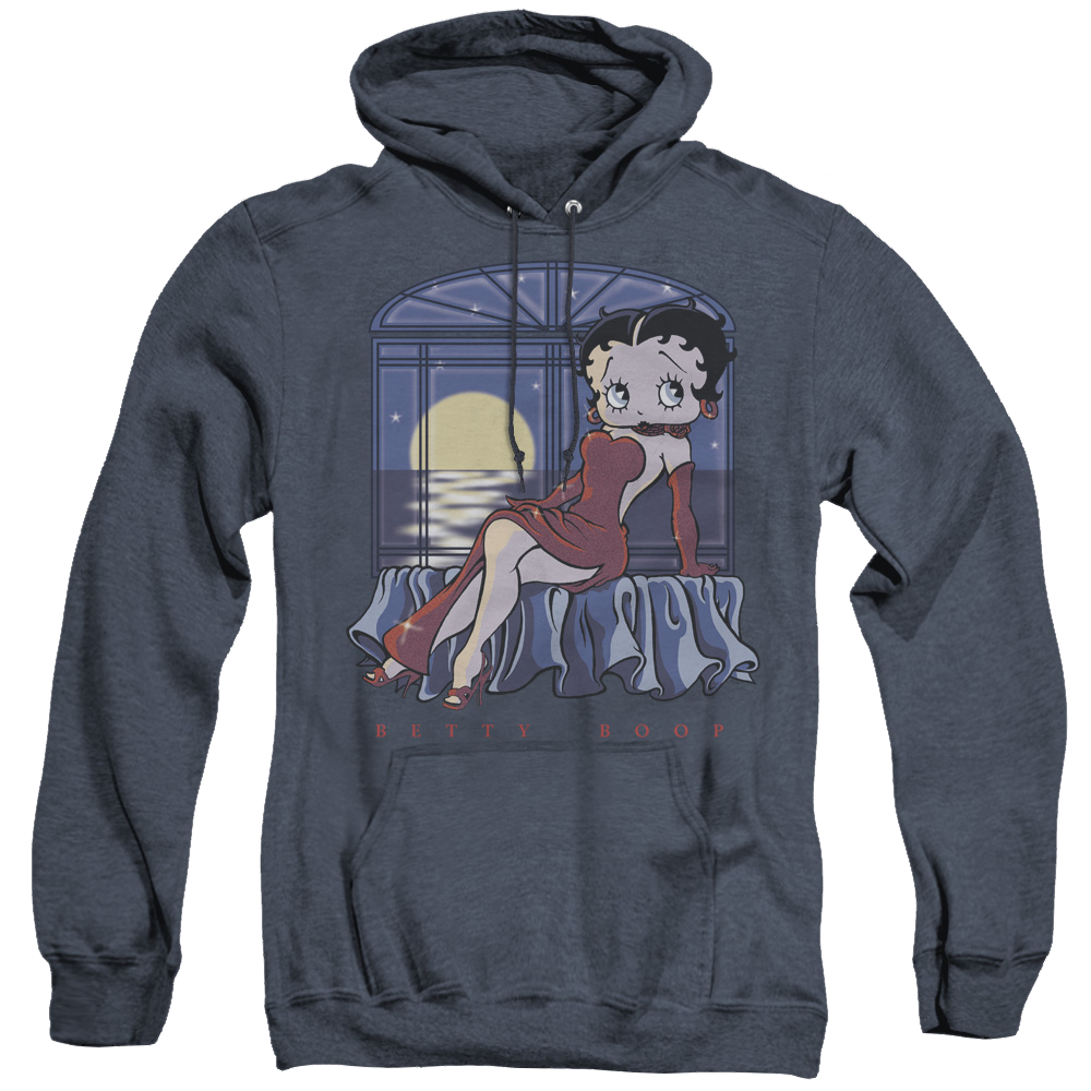 Betty Boop Moonlight - Heather Pullover Hoodie T-Shirts, Sweatshirt | ZylaModa.com
