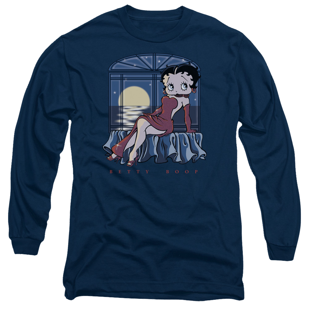 Betty Boop Moonlight - Men's Long Sleeve T-Shirt Hoodie, Sweatshirt | ZylaModa.com