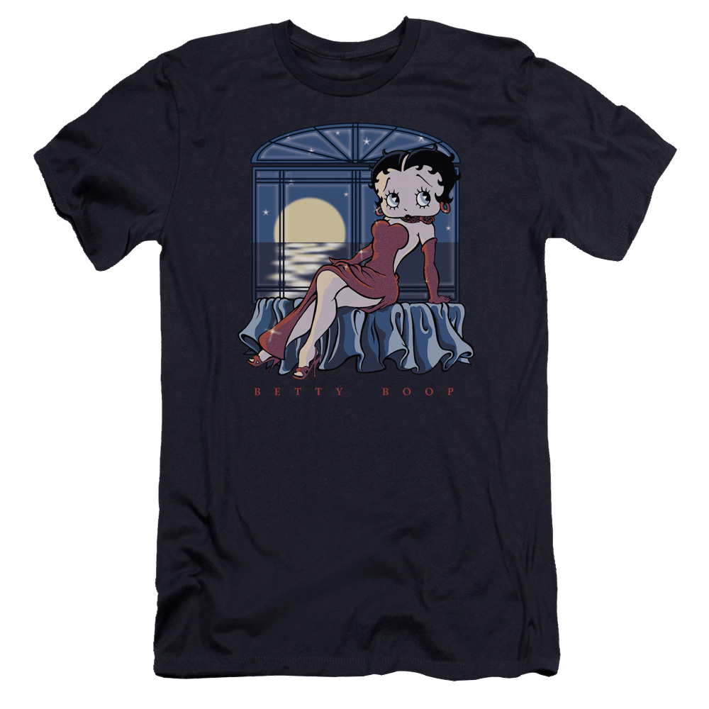 Betty Boop Moonlight - Men's Premium Slim Fit T-Shirt Hoodie, Sweatshirt | ZylaModa.com