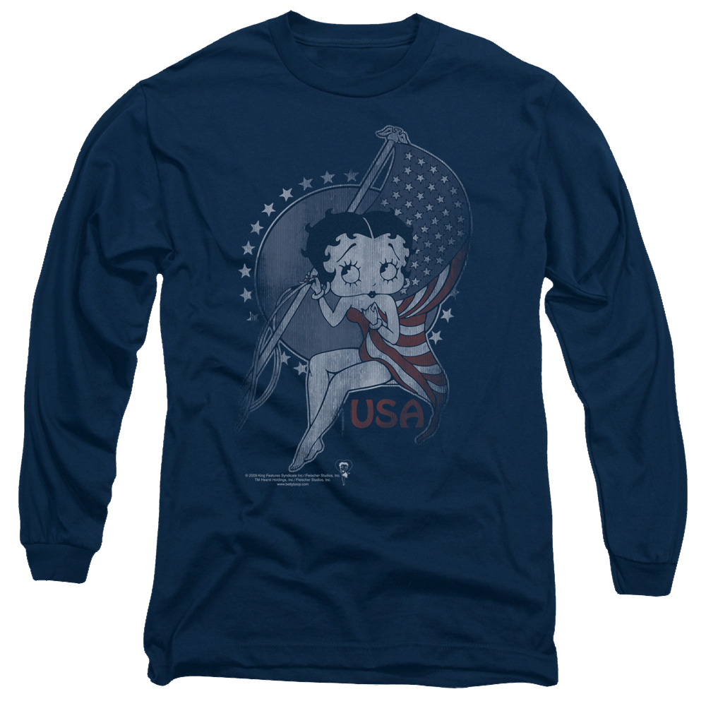 Betty Boop Proud Betty - Men's Long Sleeve T-Shirt Hoodie, Sweatshirt | ZylaModa.com
