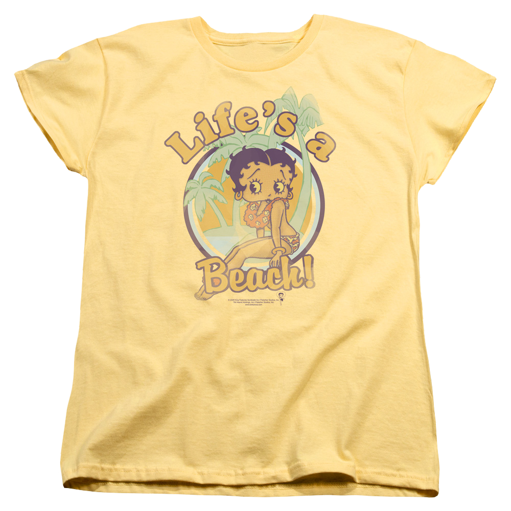 Betty Boop Lifes A Beach - Women's T-Shirt Hoodie, Sweatshirt | ZylaModa.com