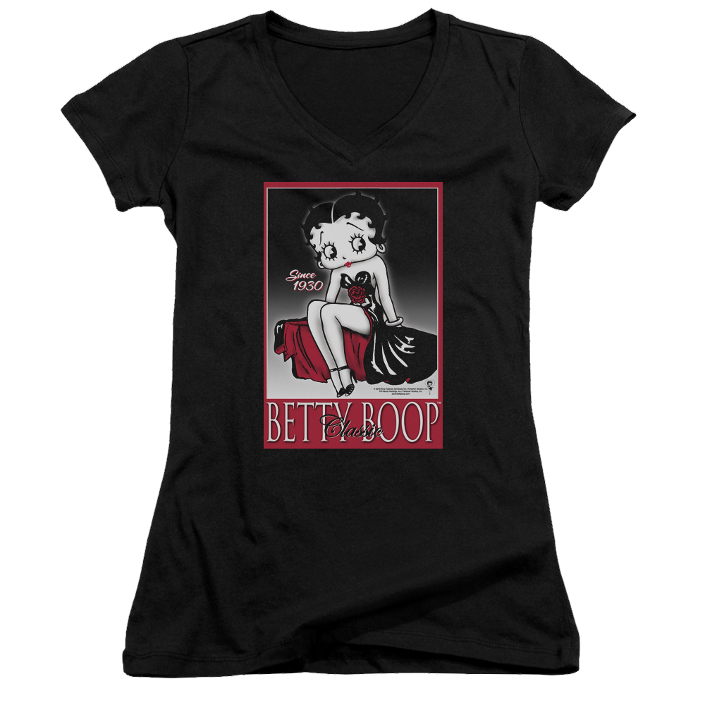 Betty Boop Classic - Juniors V-Neck T-Shirt Hoodie, Sweatshirt | ZylaModa.com