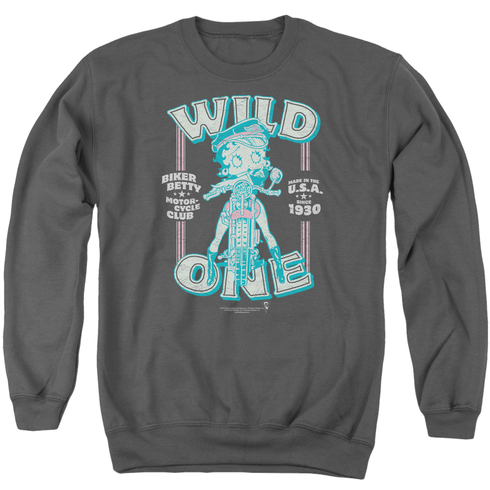 Betty Boop Wild One - Men's Crewneck Sweatshirt T-Shirts, Hoodie | ZylaModa.com