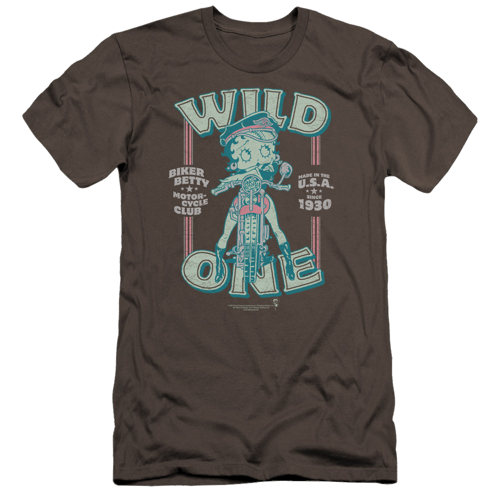 Betty Boop Wild One - Men's Premium Slim Fit T-Shirt Hoodie, Sweatshirt | ZylaModa.com