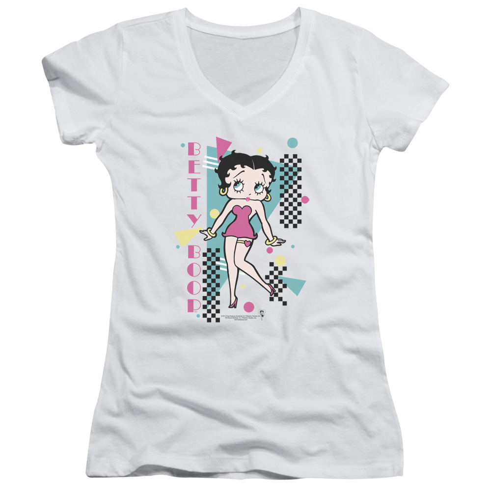 Betty Boop Booping 80s Style - Juniors V-Neck T-Shirt Hoodie, Sweatshirt | ZylaModa.com
