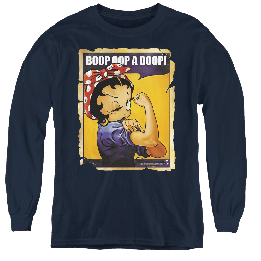 Betty Boop Power - Youth Long Sleeve T-Shirt Hoodie, Sweatshirt | ZylaModa.com