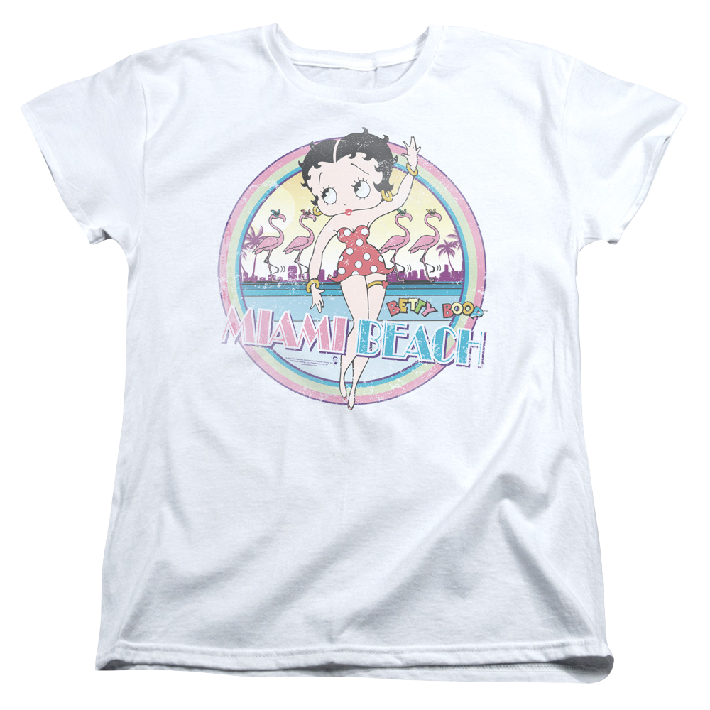 Betty Boop Miami Beach - Women's T-Shirt Hoodie, Sweatshirt | ZylaModa.com