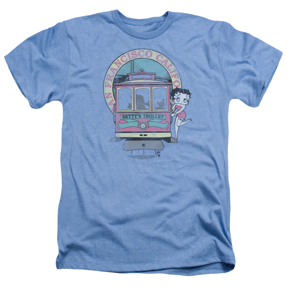 Betty Boop Bettys Trolley - Men's Heather T-Shirt Hoodie, Sweatshirt | ZylaModa.com