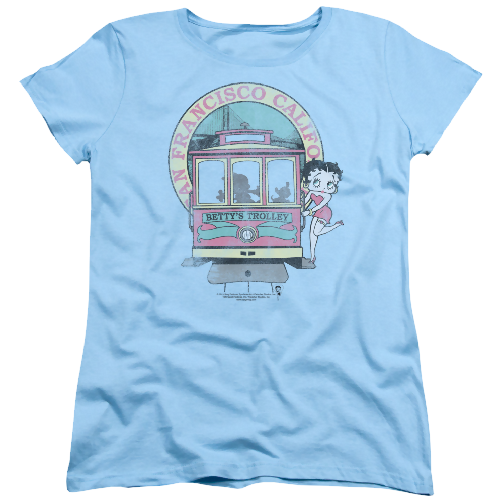 Betty Boop Bettys Trolley - Women's T-Shirt Hoodie, Sweatshirt | ZylaModa.com