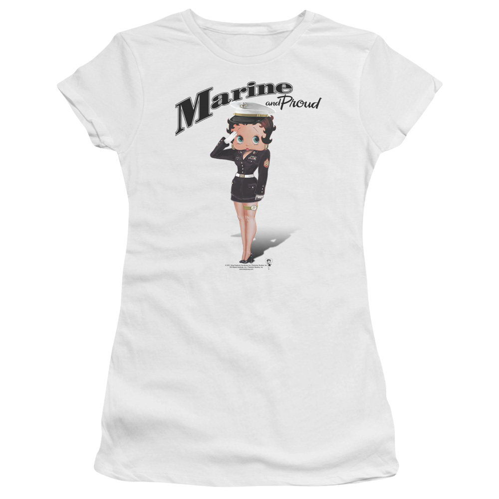 Betty Boop Marine Boop - Juniors T-Shirt Hoodie, Sweatshirt | ZylaModa.com