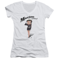 Betty Boop Marine Boop - Juniors V-Neck T-Shirt Hoodie, Sweatshirt | ZylaModa.com